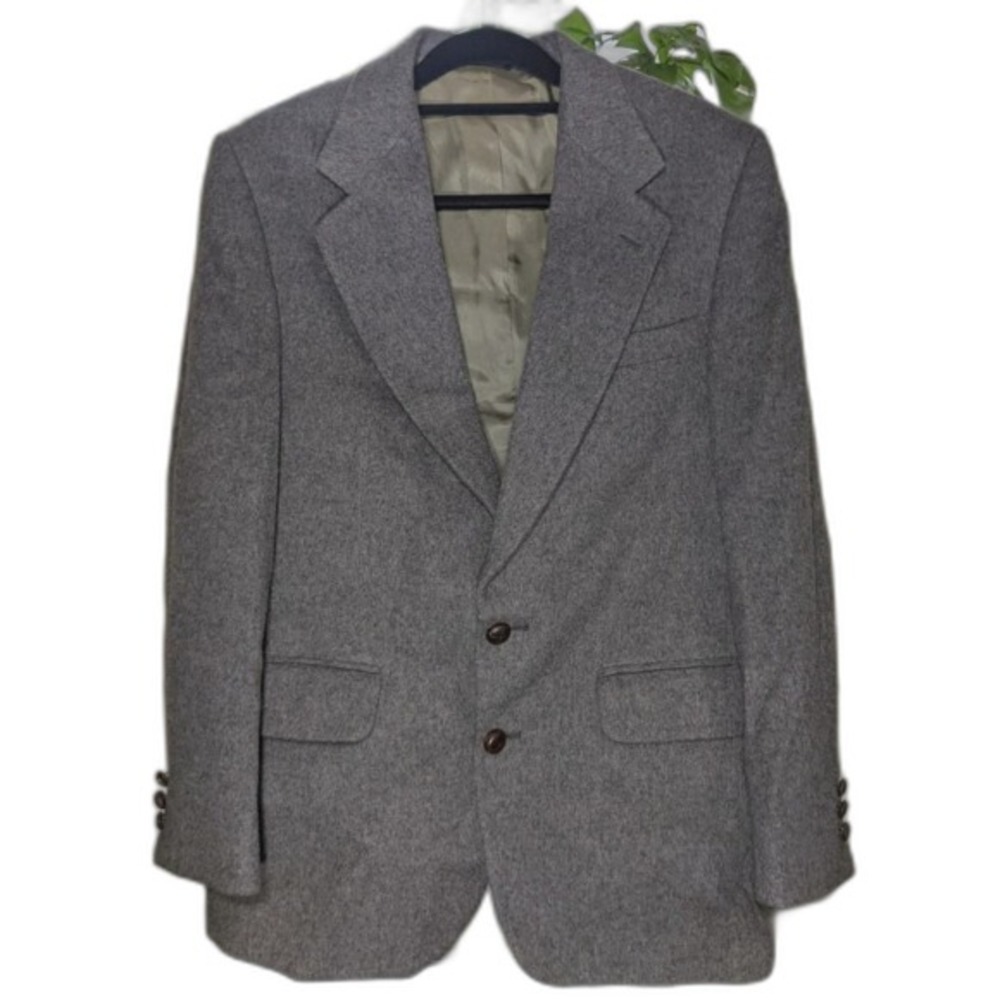 Rogers Scott Blazer Mens 42 Gray Excellent 100% Camel Hair Sport Coat USA Made